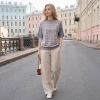 The new cross-border European and American style T-shirt women's short-sleeved top is a must-have for women's summer Specification image